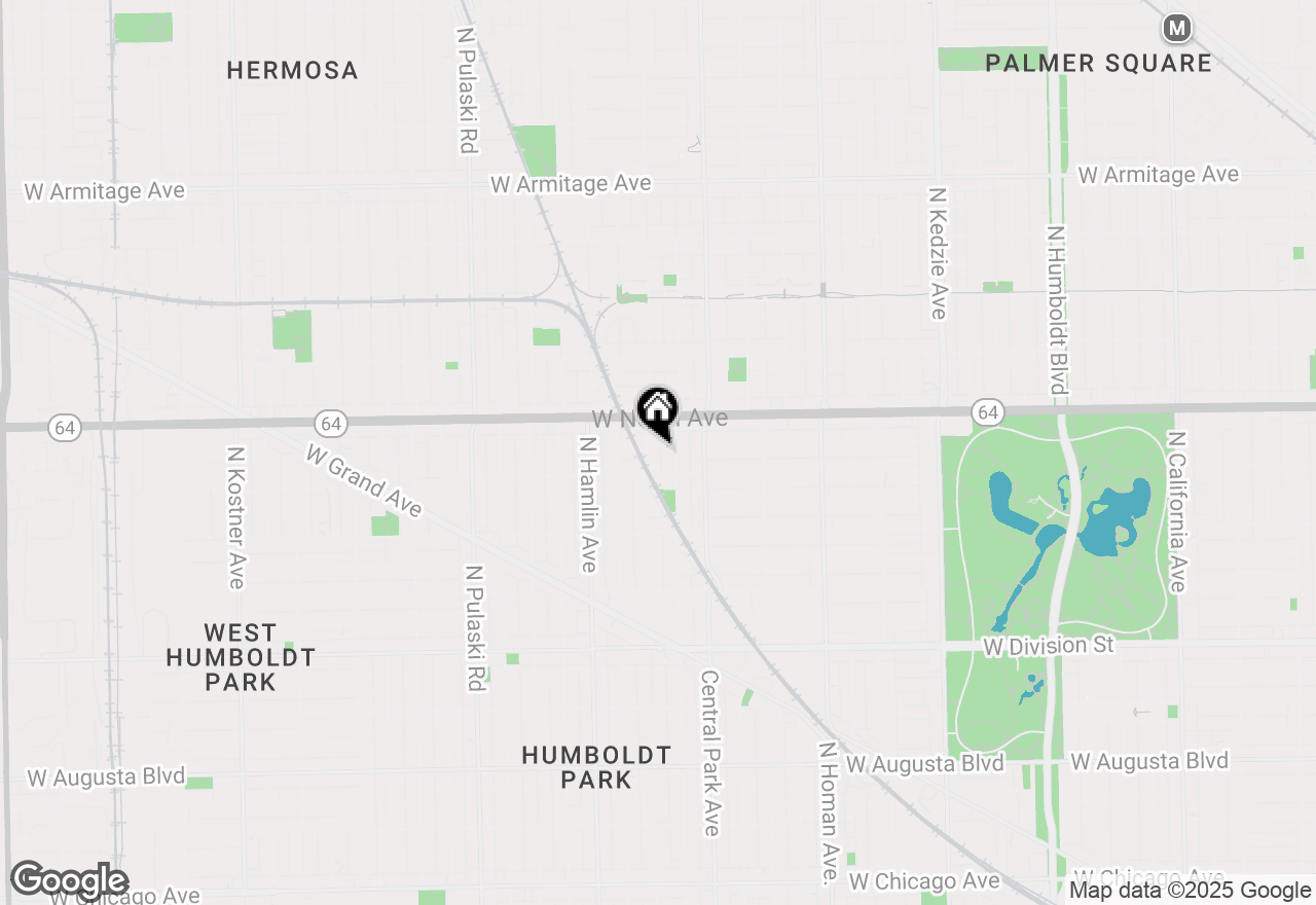 Map of 1521 N Lawndale Avenue, Chicago, IL 60651