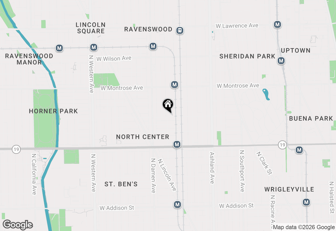 Map of 1858 W Berteau Avenue #G, Chicago, IL 60613