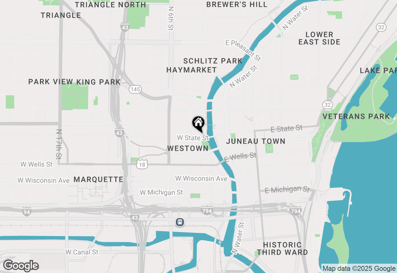 Map of 1001 N Martin L King Jr Dr, Milwaukee, WI 53203