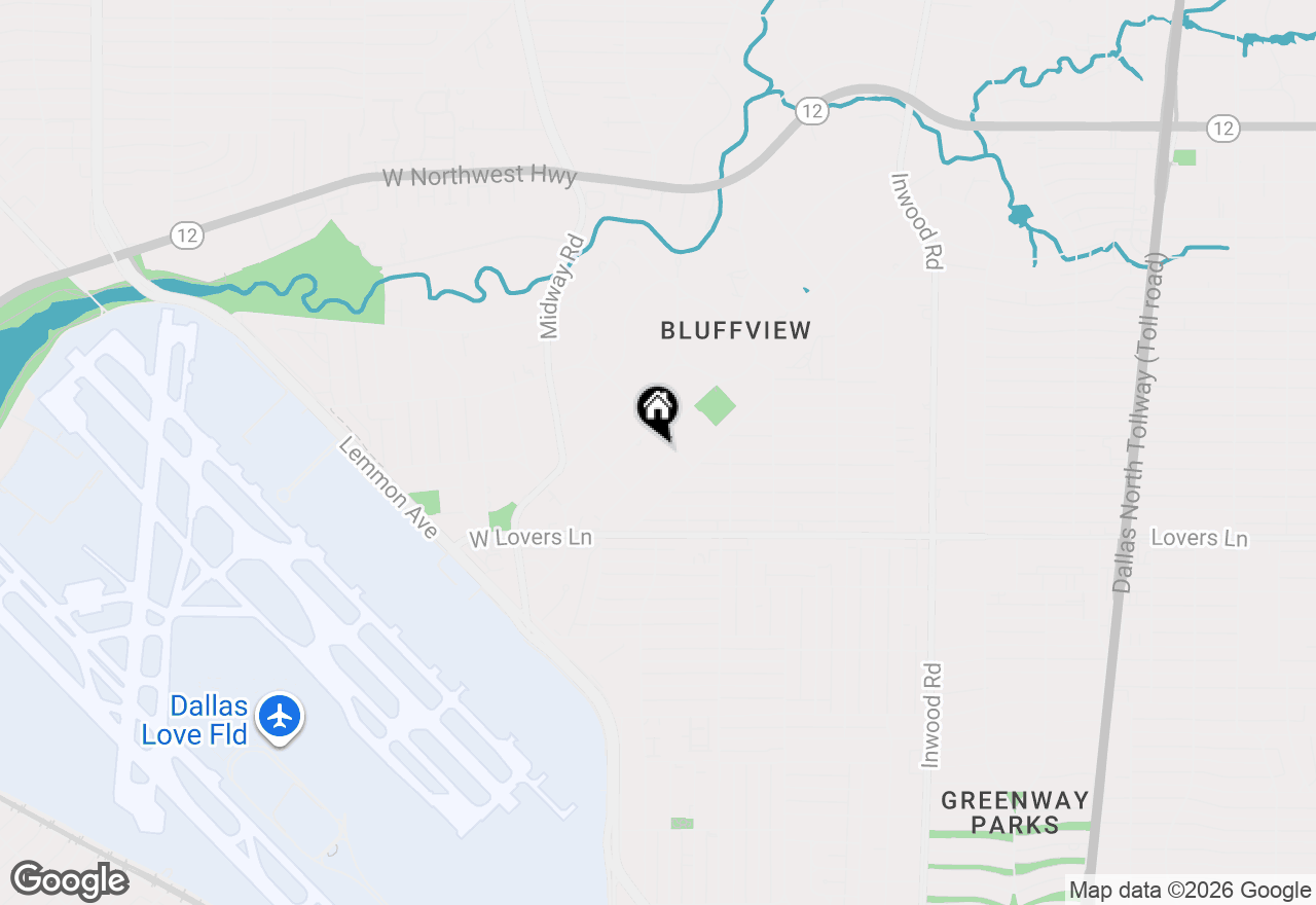 Map of 4447 Taos Road, Dallas, TX 75209