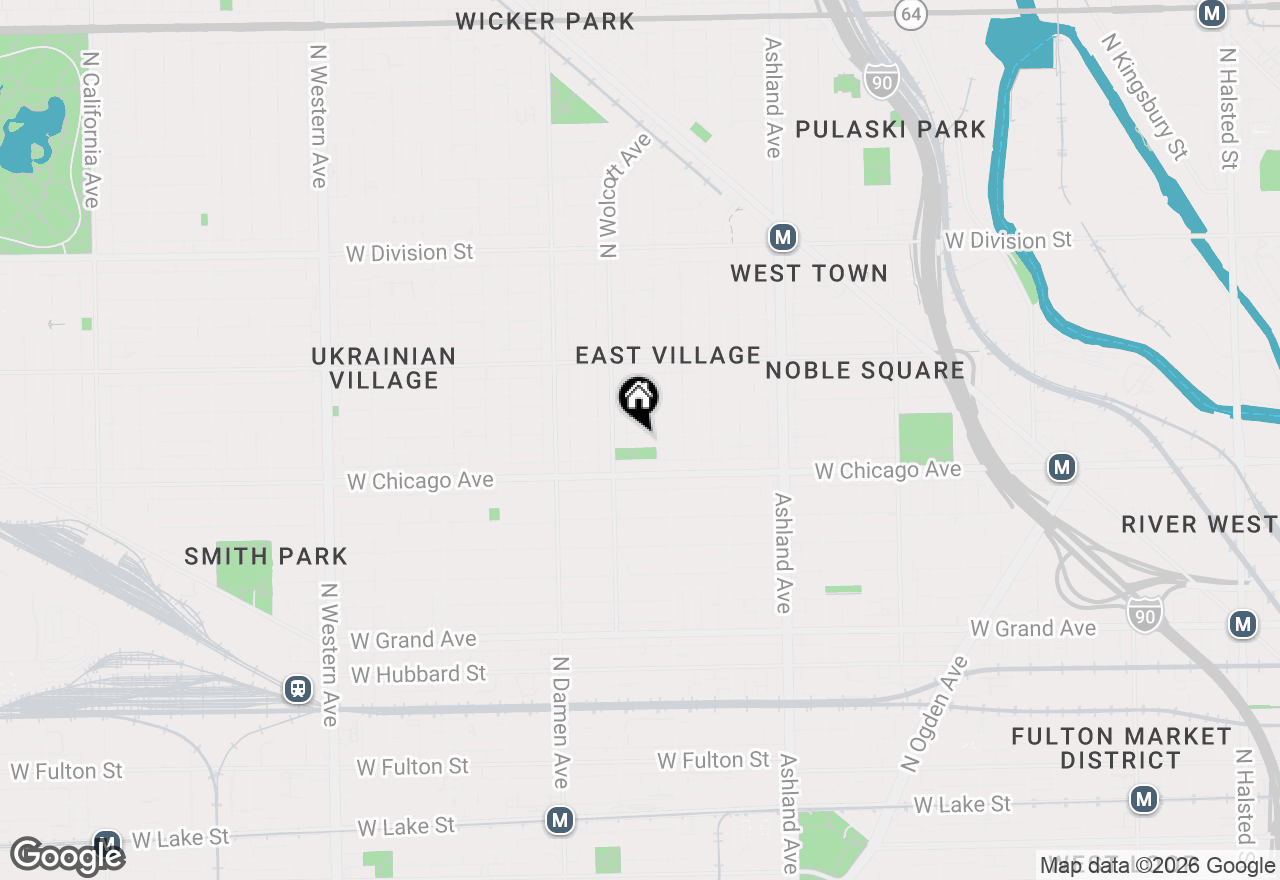 Map of 1832 W Rice Street #2, Chicago, IL 60622