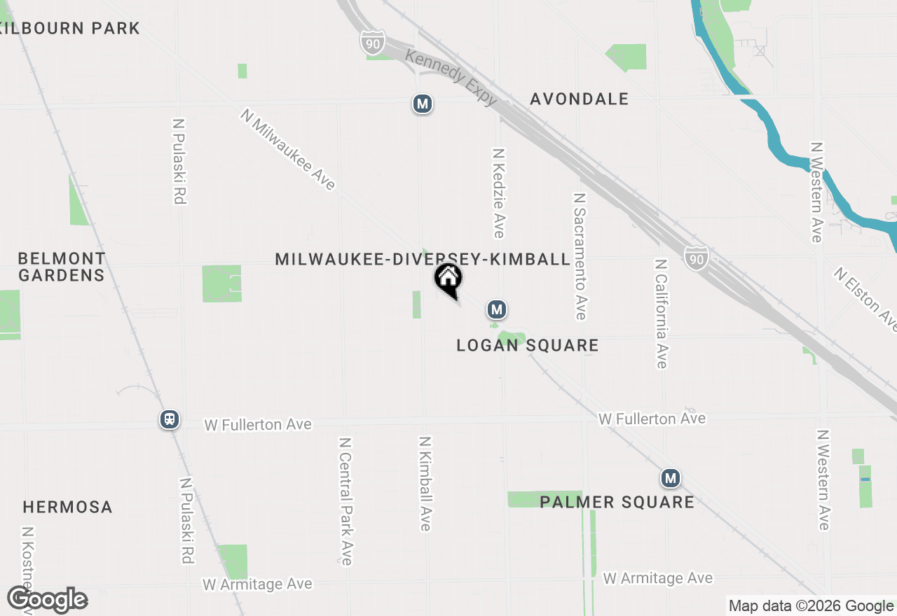 Map of 2647 N Spaulding Avenue #2E, Chicago, IL 60647