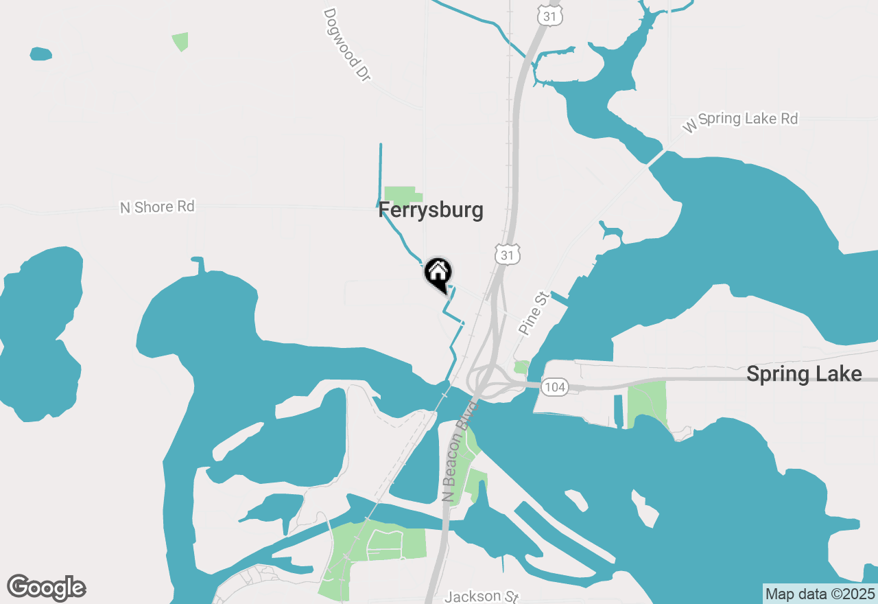 Map of 215 S 2nd Street, Ferrysburg, MI 49409