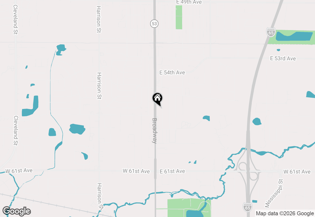 Map of 5625 Broadway, Merrillville, IN 46410