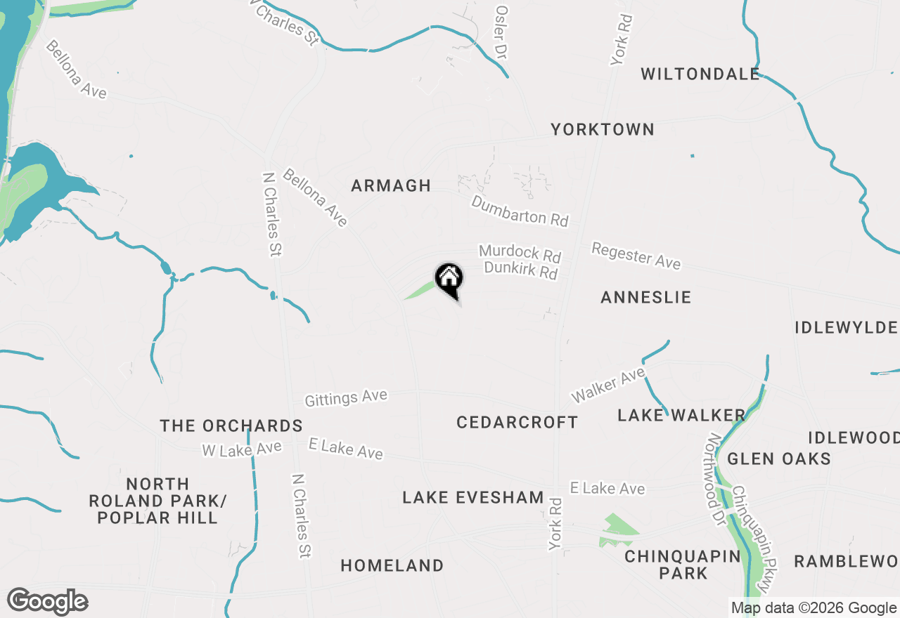 Map of 6447 Blenheim Road, Baltimore, MD 21212