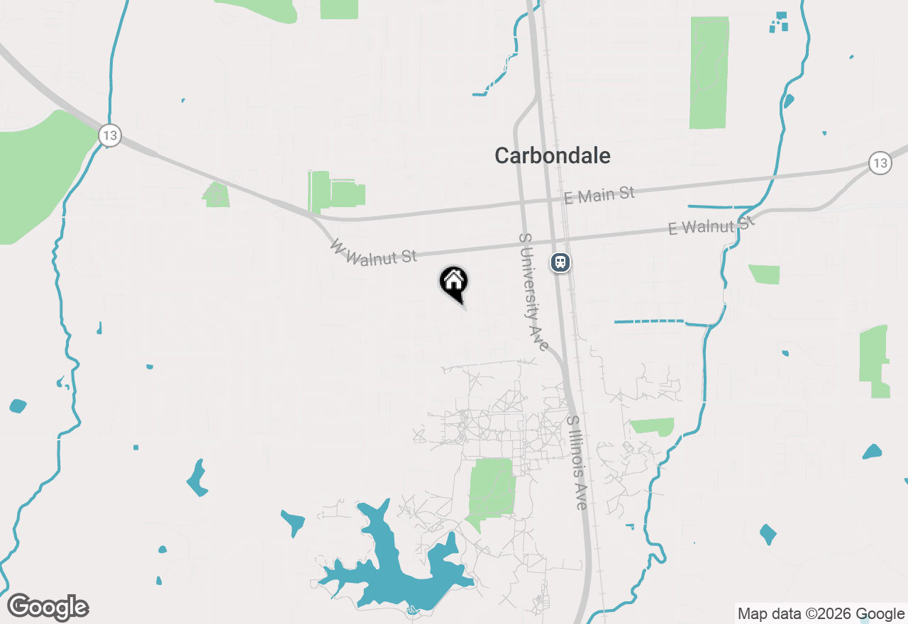 Map of 513 S Rawlings Street, Carbondale, IL 62901