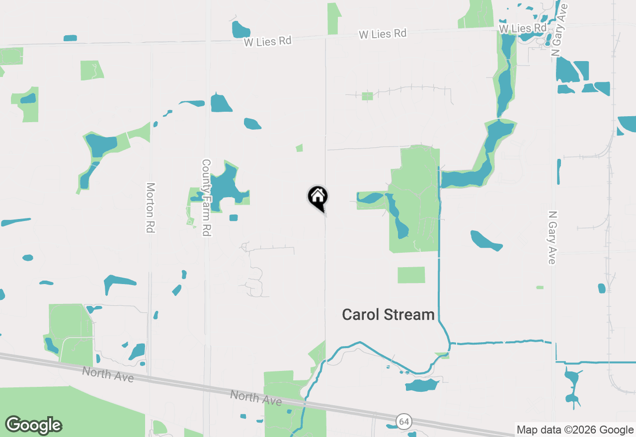 Map of 612 Stuart Drive, Carol Stream, IL 60188