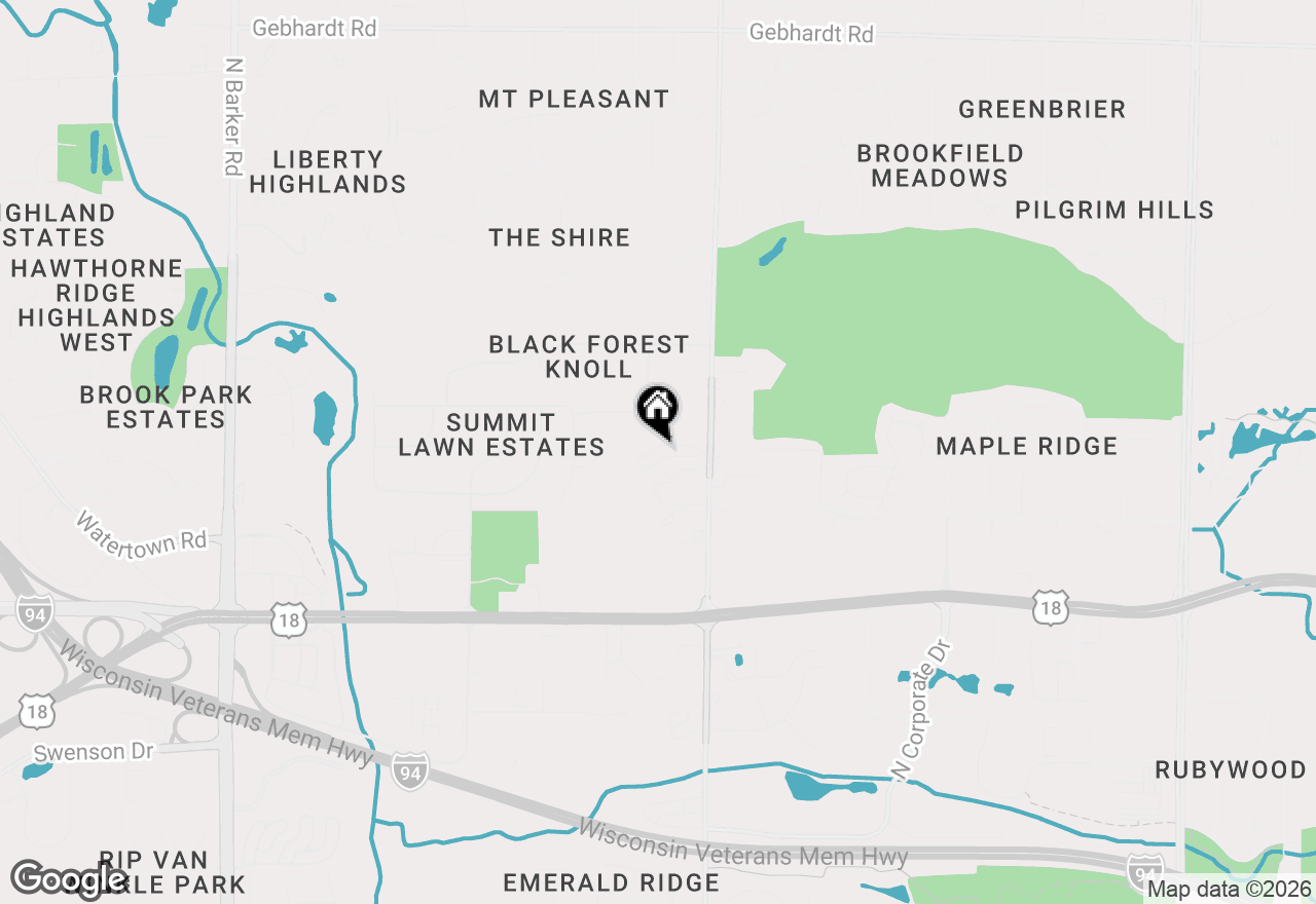 Map of 18950 Toldt Woods Dr #19, Brookfield, WI 53045