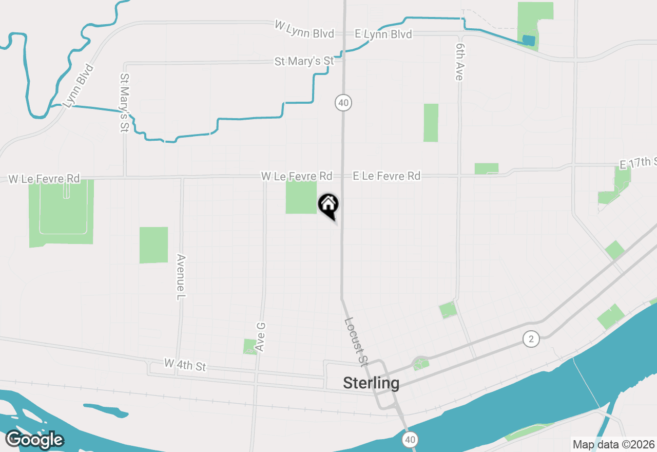 Map of 302 W 13th Street, Sterling, IL 61081