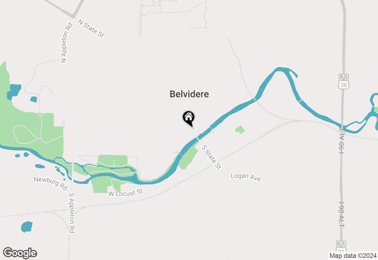 Map of 134 N State Street, Belvidere, IL 61008