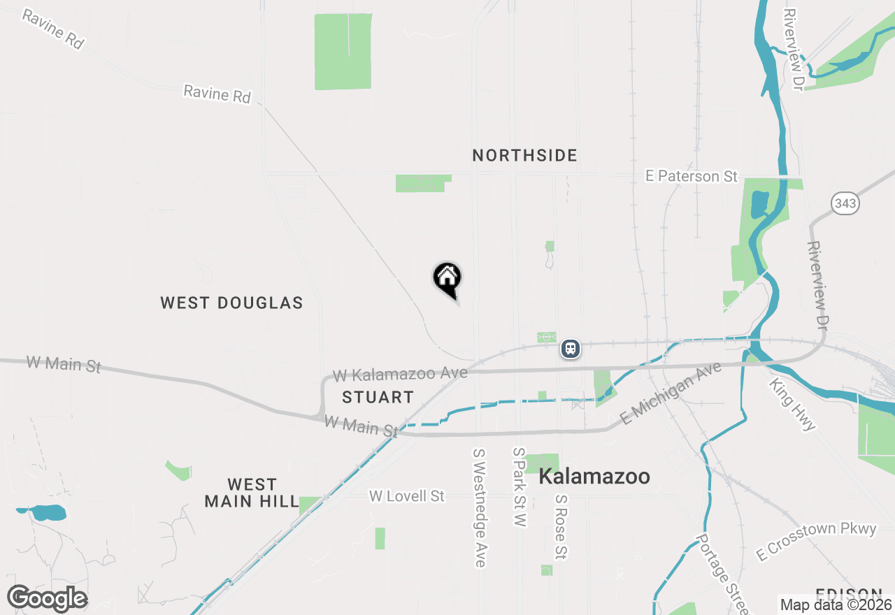 Map of 611 W North Street, Kalamazoo, MI 49007