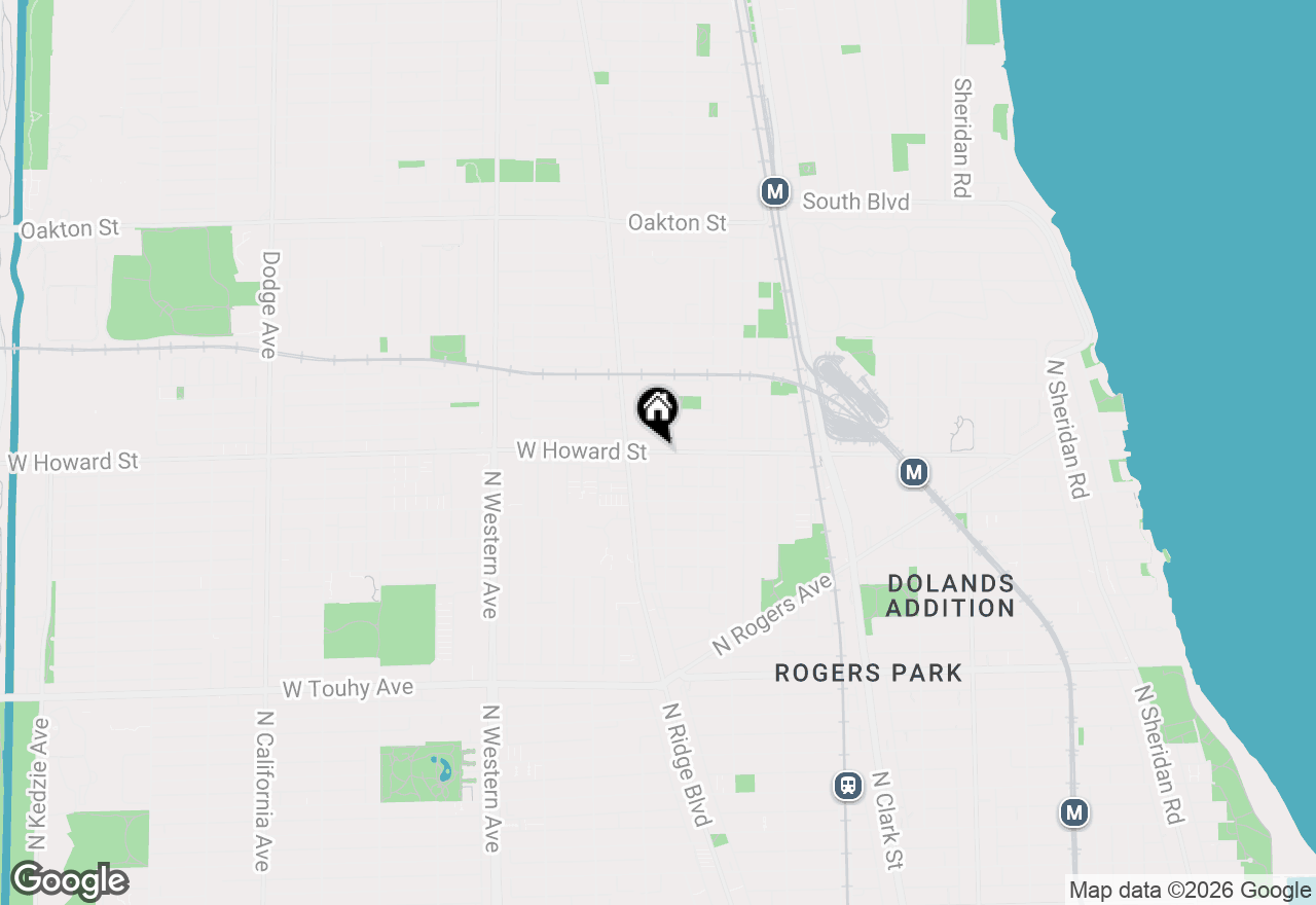 Map of 2123 Howard Street #1H, Evanston, IL 60202