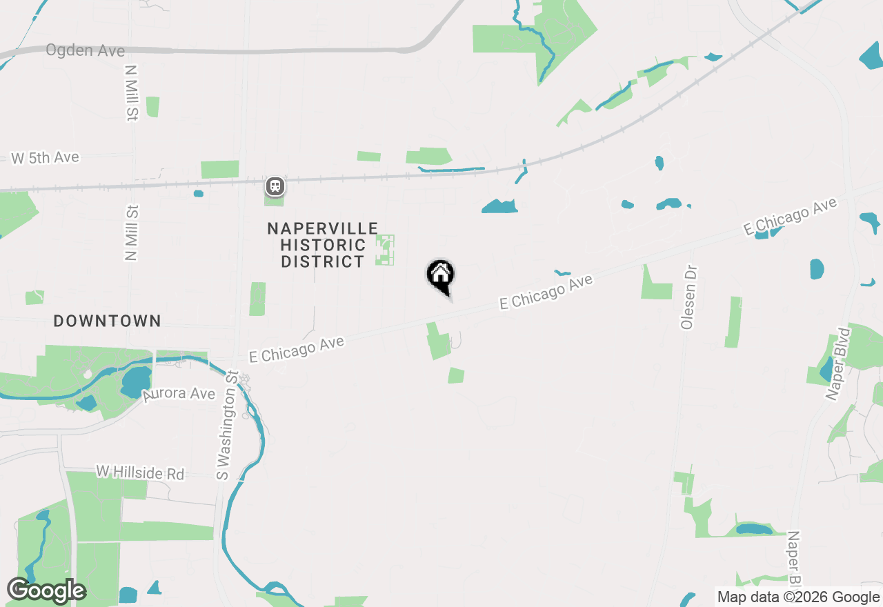 Map of 24 S Huffman Street, Naperville, IL 60540