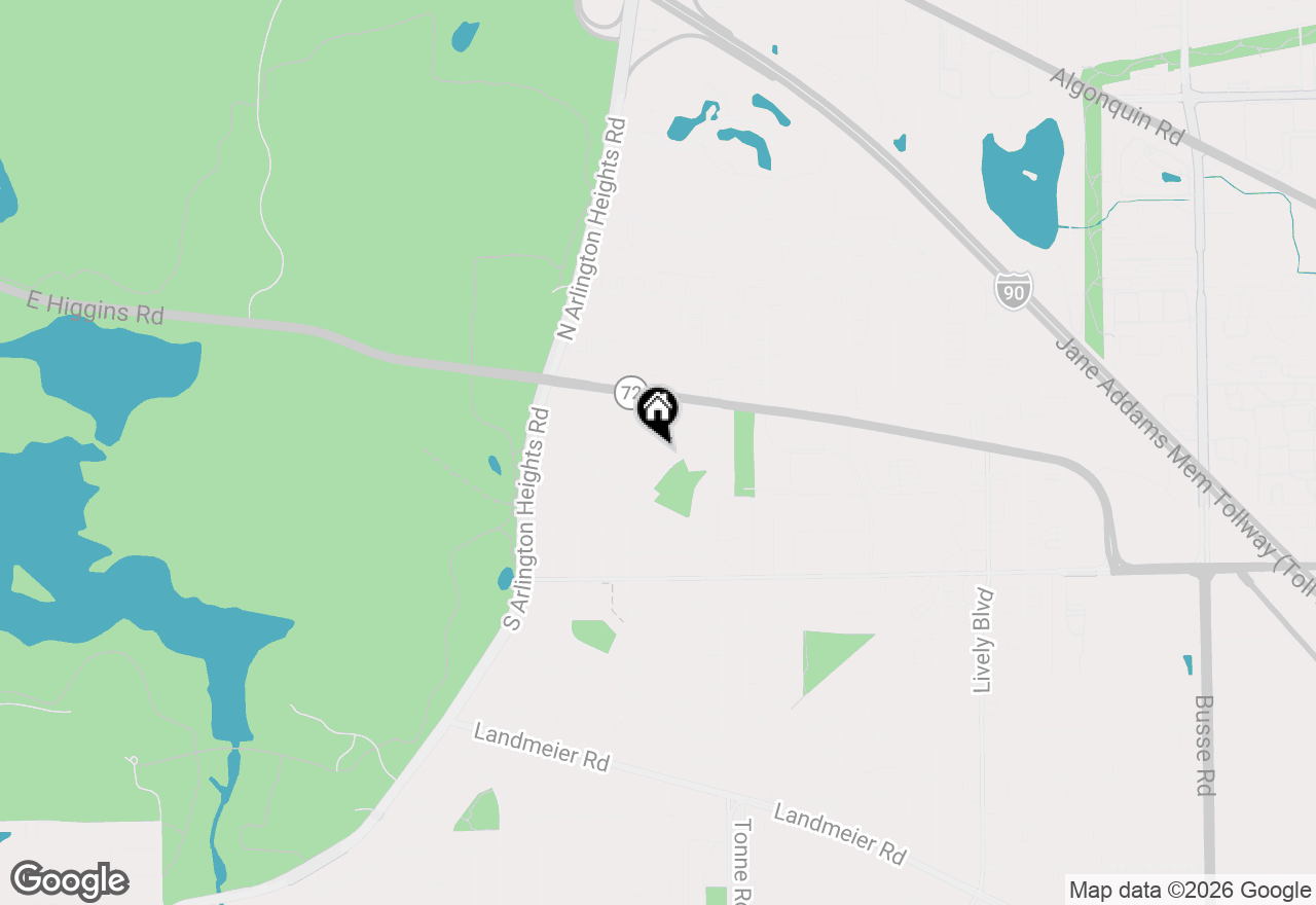Map of 27 Evergreen Street, Elk Grove Village, IL 60007