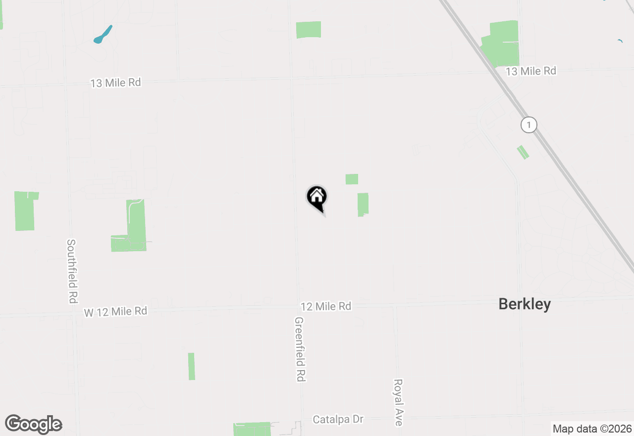 Map of 4095 Thomas Avenue, Berkley, MI 48072