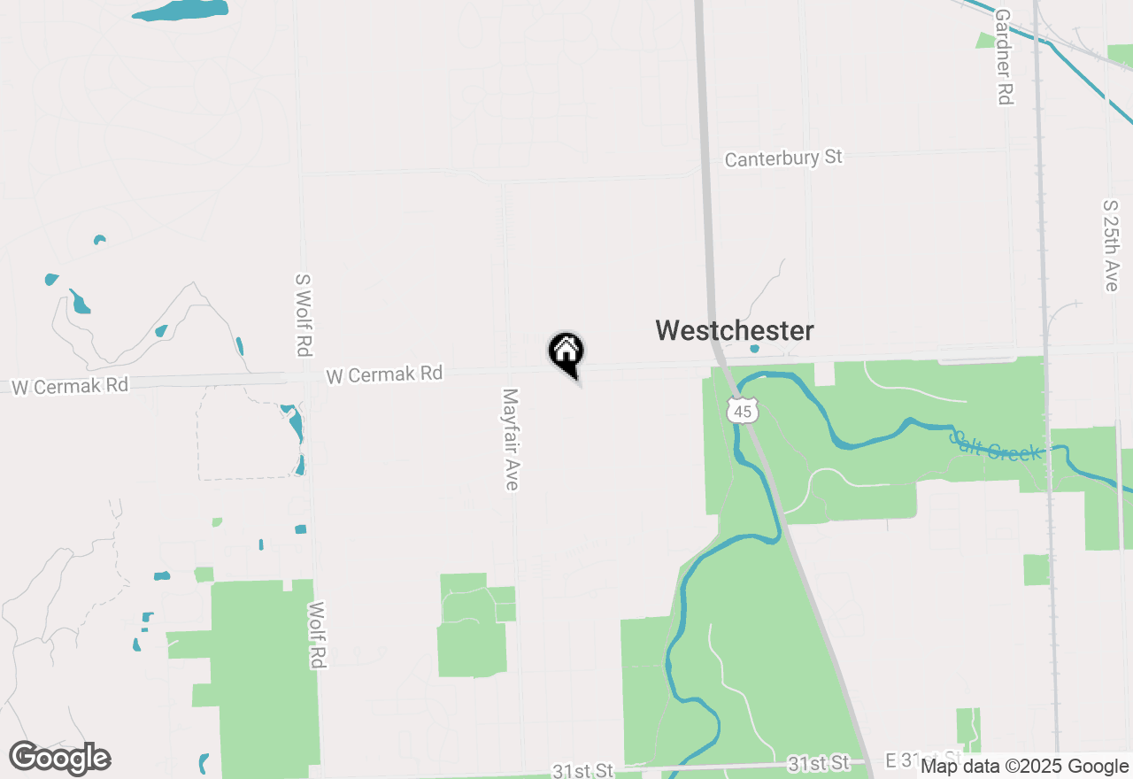 Map of 2221 Downing Avenue, Westchester, IL 60154