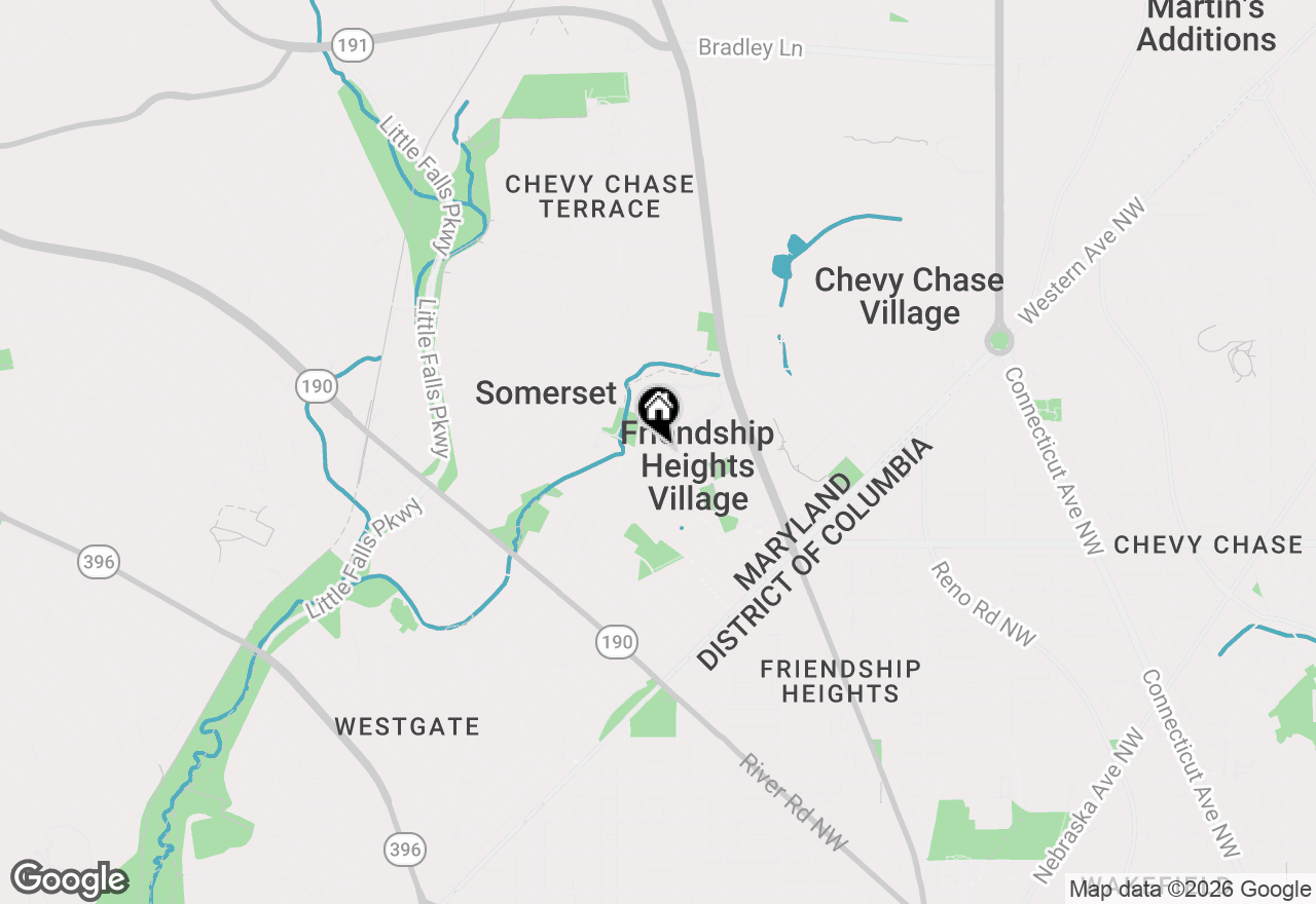 Map of 4601 N Park Avenue #605W, Chevy Chase, MD 20815