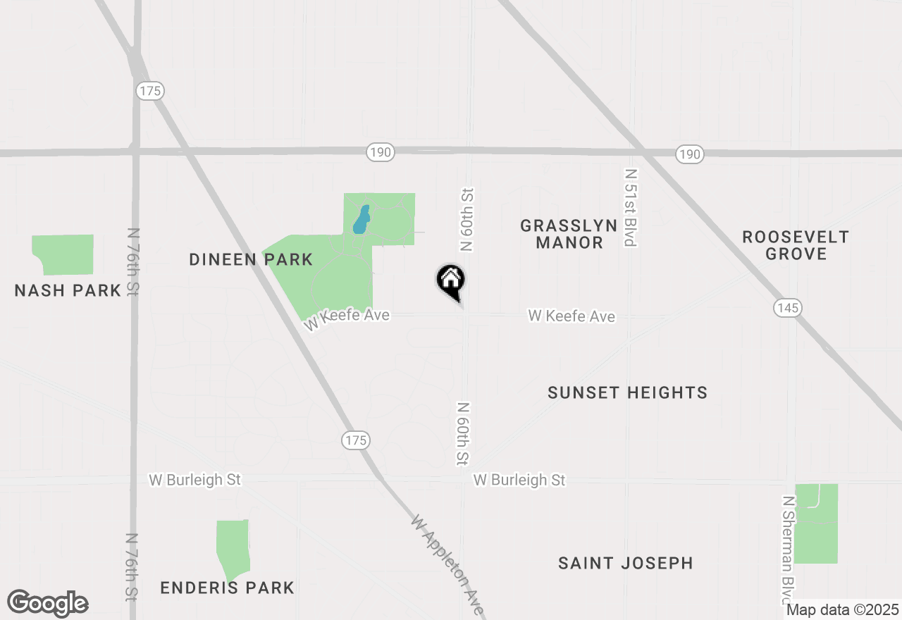 Map of 3504 N 61st St, Milwaukee, WI 53216