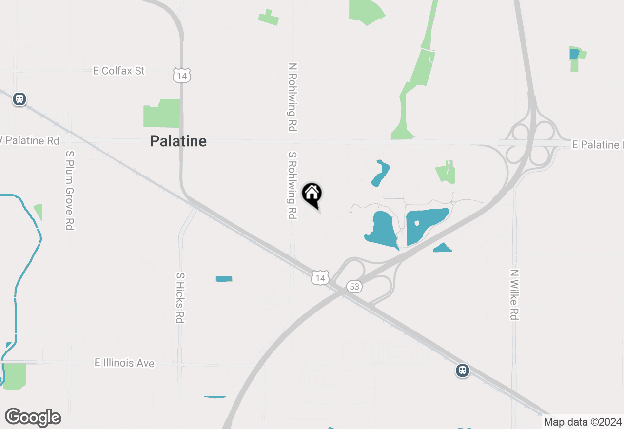 Map of 245 S Park Lane #306, Palatine, IL 60074