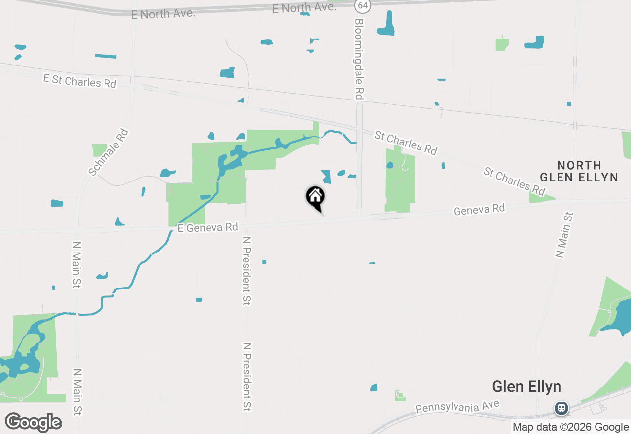Map of 829 Avon Court, Glen Ellyn, IL 60137