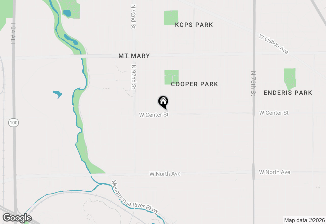 Map of 8802 W Center St, Milwaukee, WI 53222