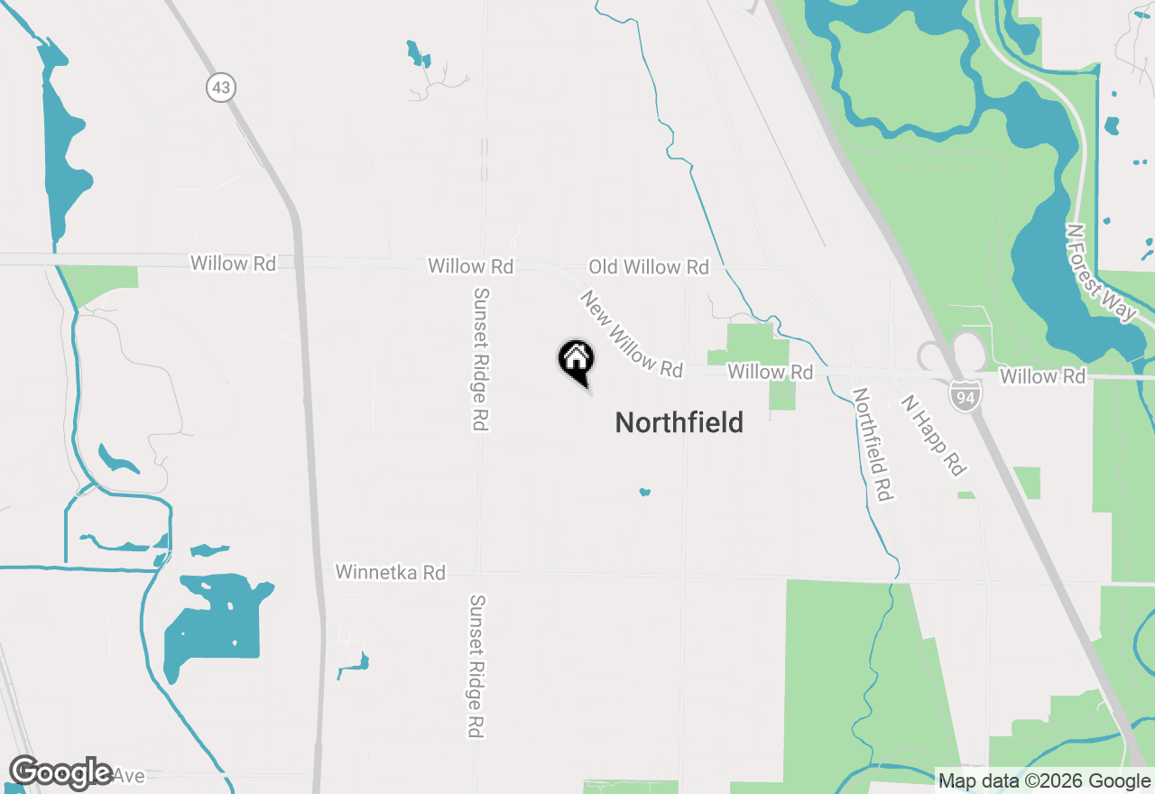 Map of 326 Jeffery Lane, Northfield, IL 60093