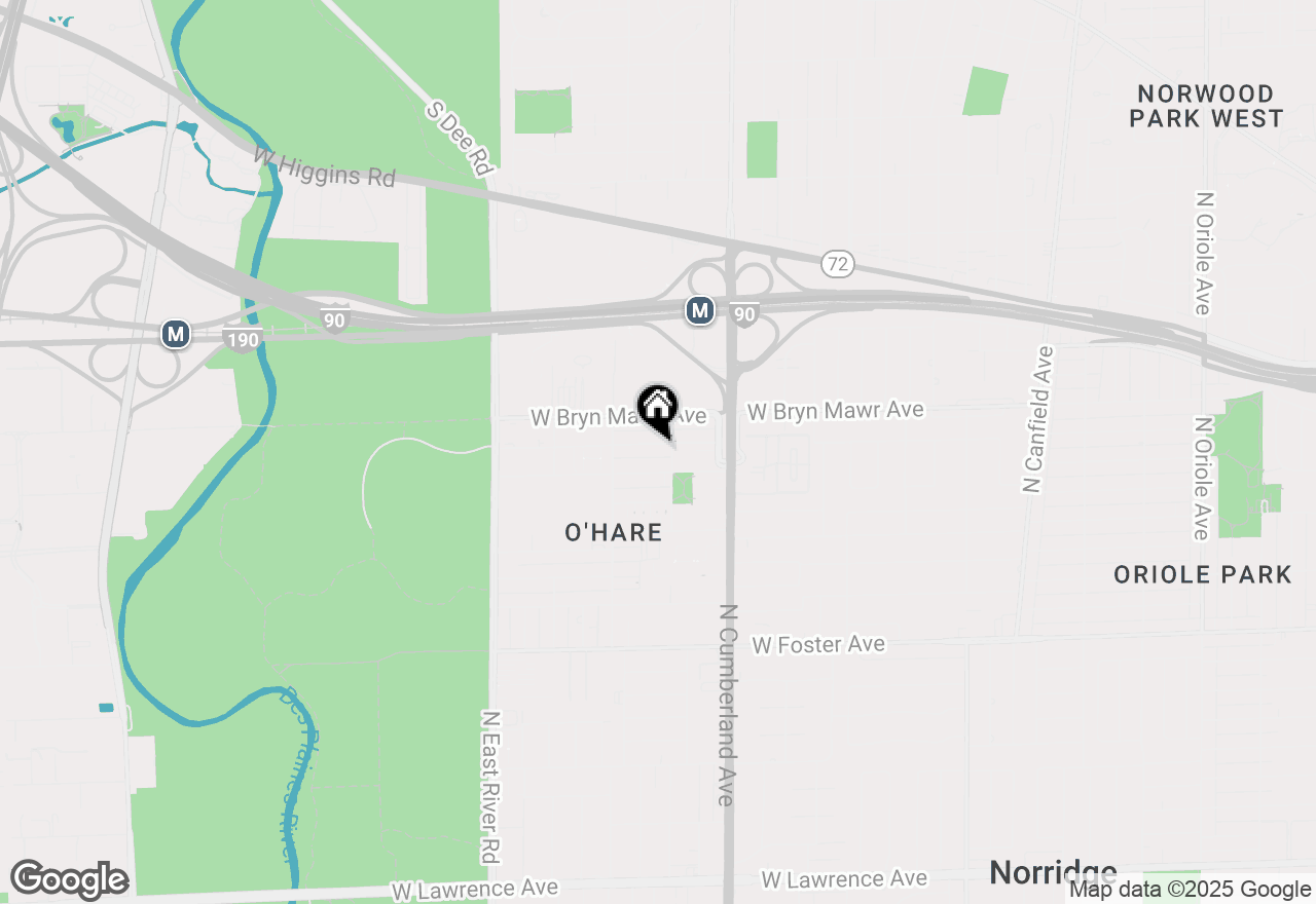 Map of 8511 W Gregory Street #2N, Chicago, IL 60656