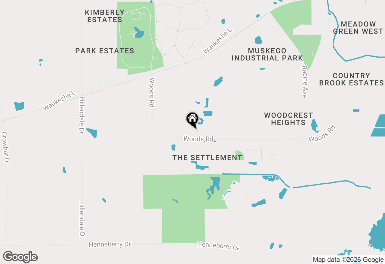 Map of W195S8654 Plum Creek Blvd, Muskego, WI 53150
