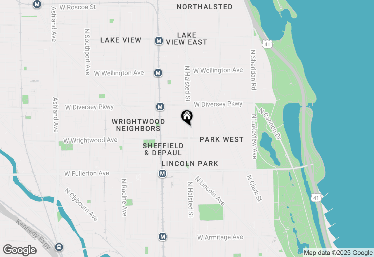 Map of 2632 N Halsted Street #3, Chicago, IL 60614