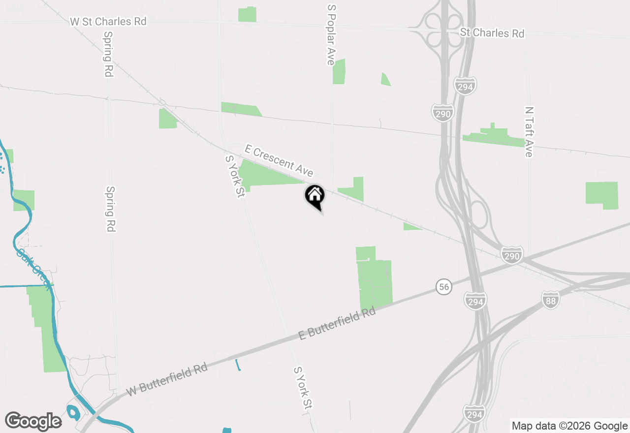 Map of 277 E Oneida Avenue, Elmhurst, IL 60126