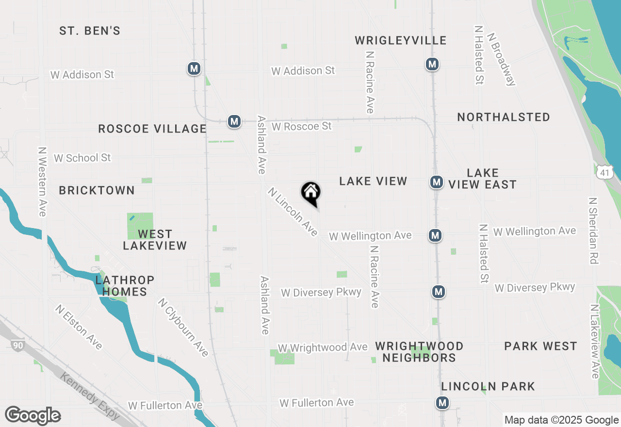 Map of 1415 W Barry Avenue #CH, Chicago, IL 60657