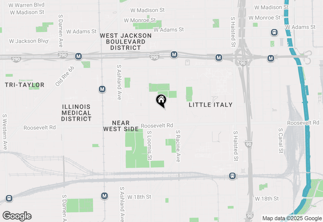 Map of 1306 W Fillmore Street #2, Chicago, IL 60607