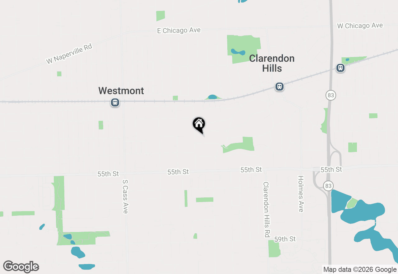 Map of 445 Ridge Avenue, Clarendon Hills, IL 60514