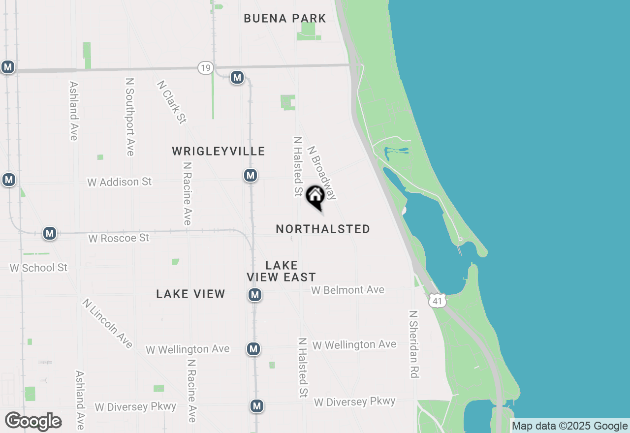 Map of 3438 N Elaine Place #PH, Chicago, IL 60657