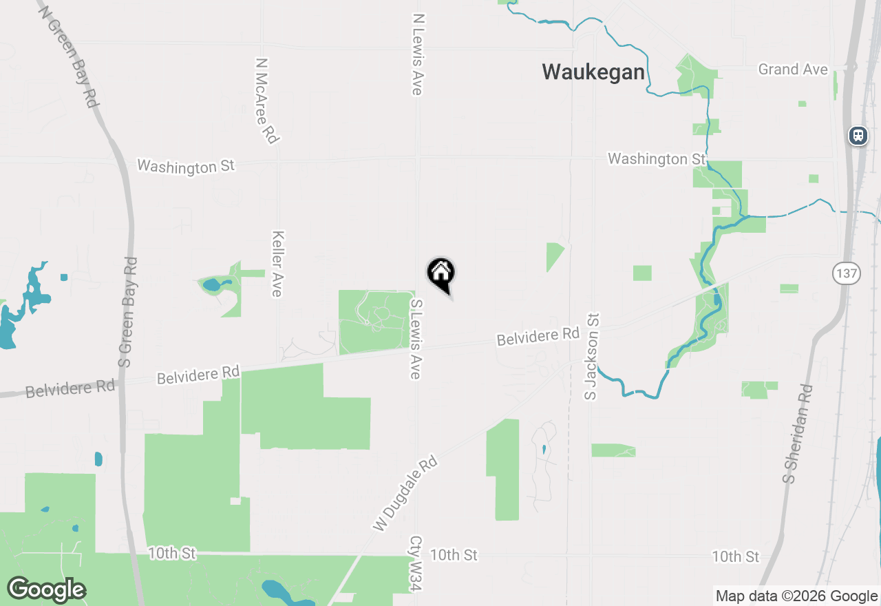 Map of 427 S Elmwood Avenue, Waukegan, IL 60085