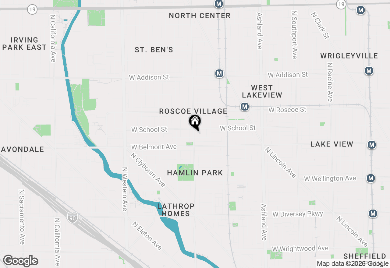 Map of 3243 N Damen Avenue #3, Chicago, IL 60618