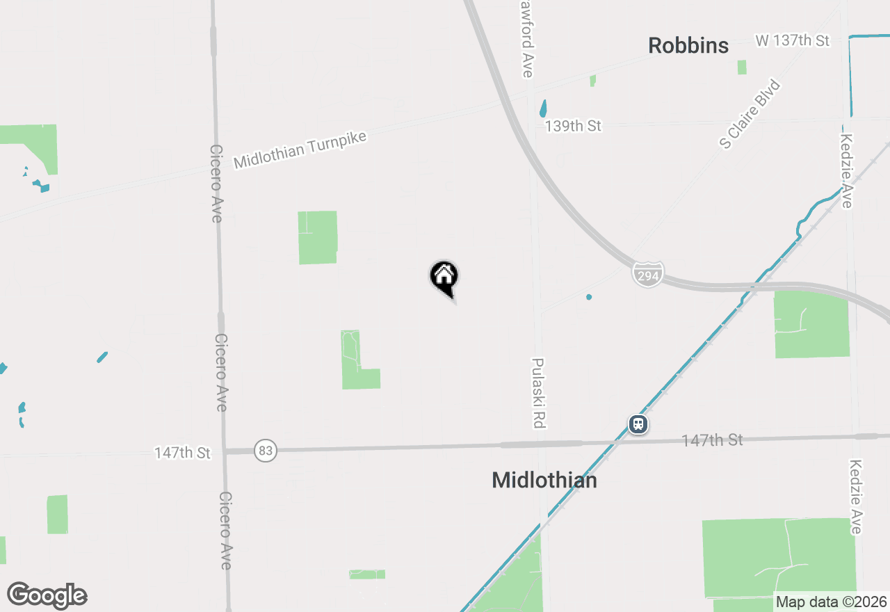 Map of 14325 Tripp Avenue, Midlothian, IL 60445