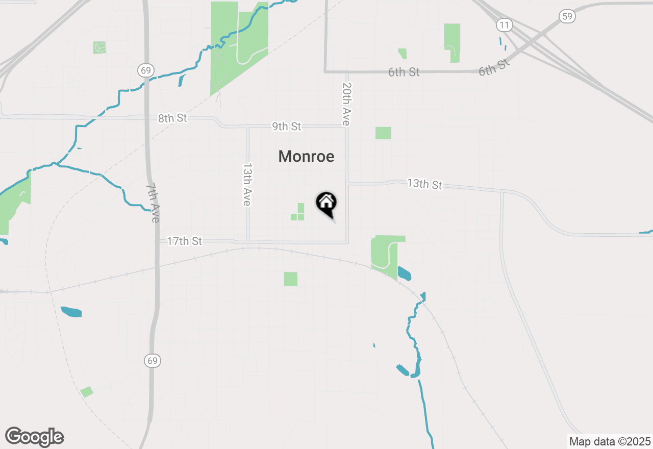 Map of 1729 16th Street, Monroe, WI 53566