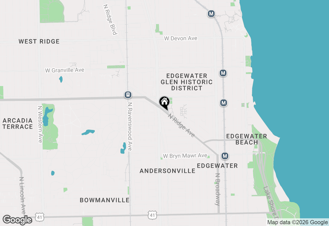 Map of 5884 N Ridge Avenue #2, Chicago, IL 60660