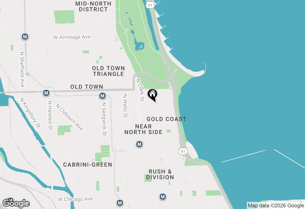 Map of 1447 N Dearborn Street #1N, Chicago, IL 60610