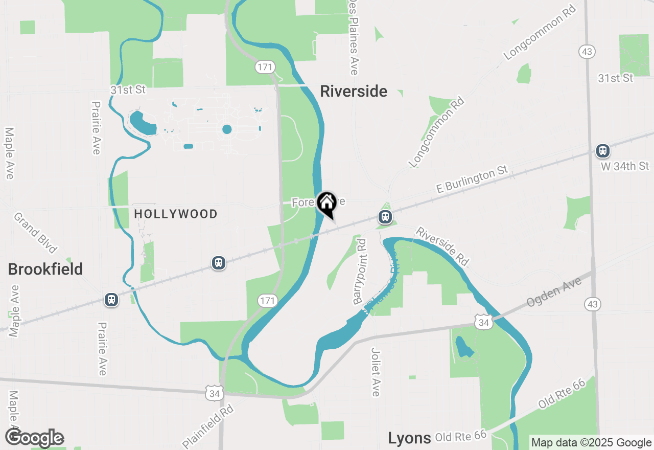 Map of 8 West Avenue, Riverside, IL 60546