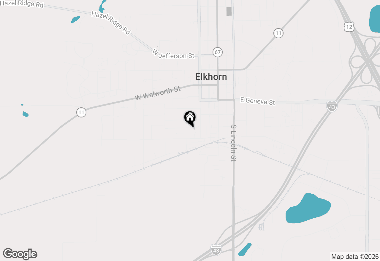 Map of 215 Westward Dr, Elkhorn, WI 53121