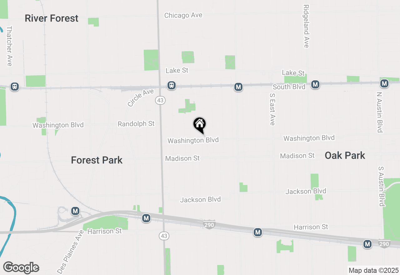 Map of 950 Washington Boulevard #308, Oak Park, IL 60302