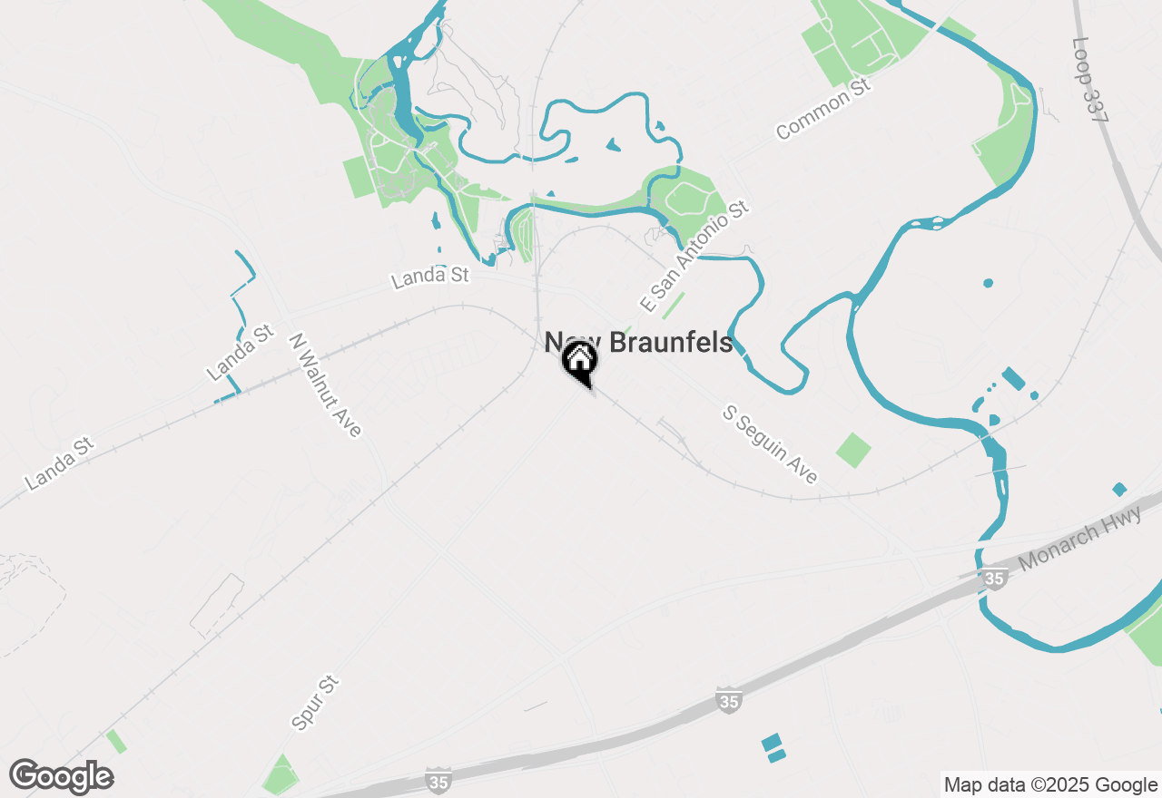 Map of 399 W San Antonio Street, New Braunfels, TX 78130