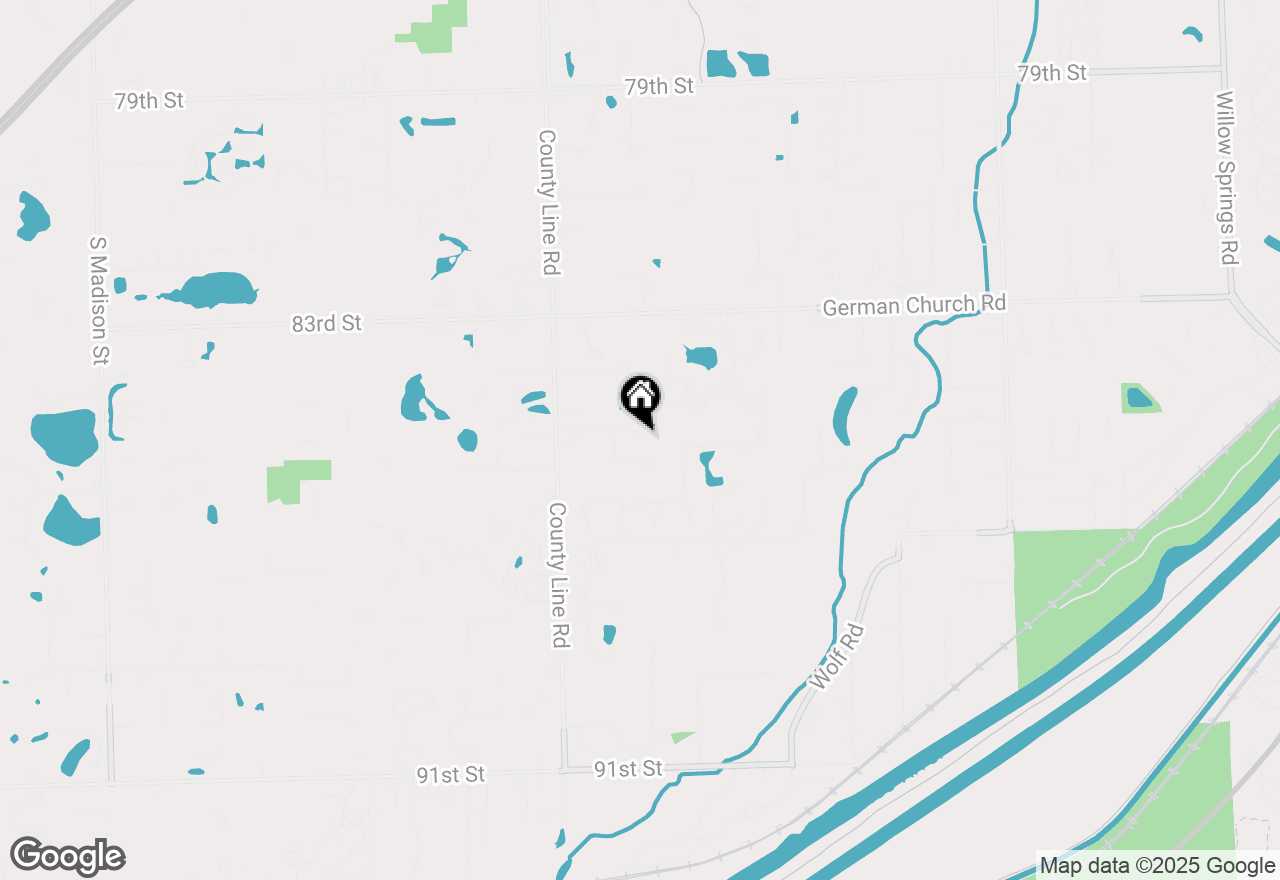 Map of 8401 S County Line Road, Burr Ridge, IL 60527