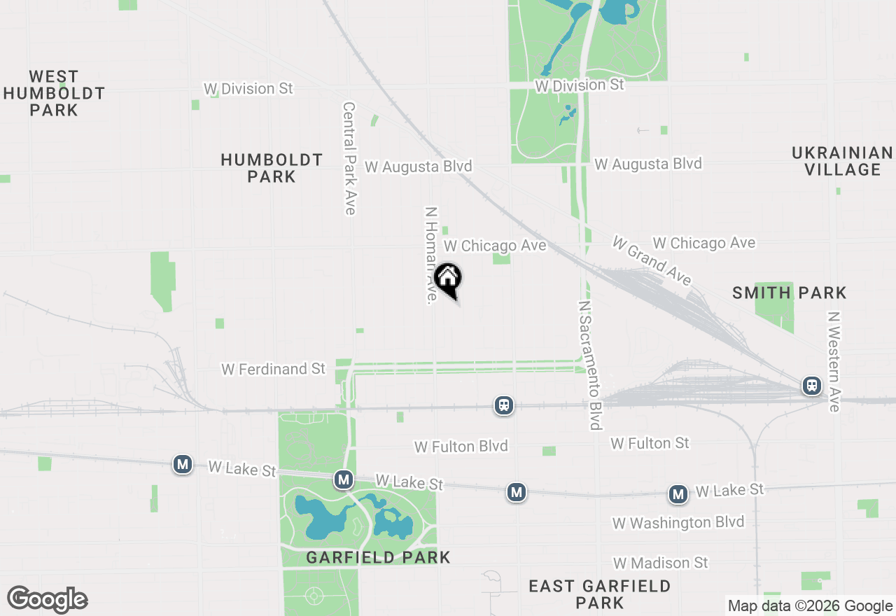 Map of 624 N Christiana Avenue, Chicago, IL 60624