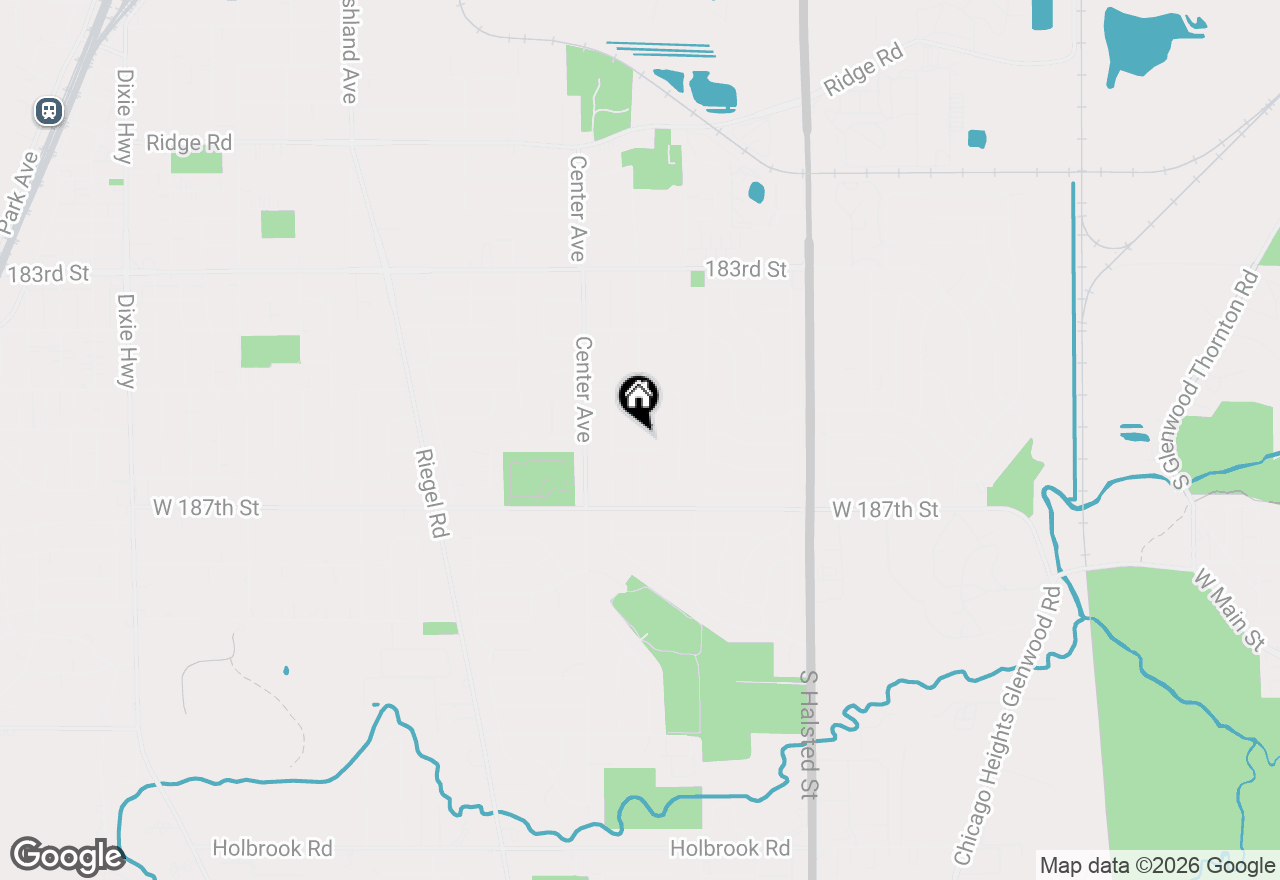 Map of 1100 186th Street, Homewood, IL 60430