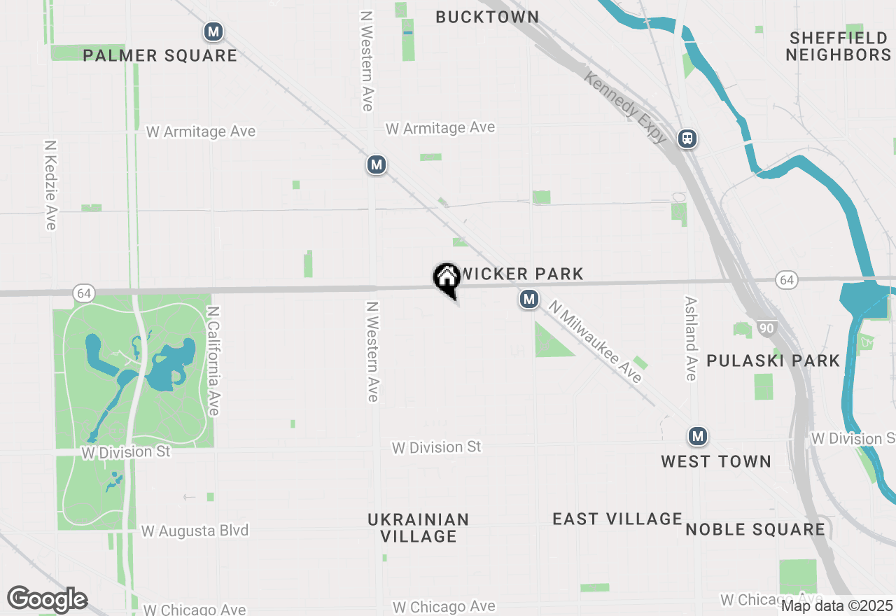Map of 1526 N Leavitt Street #1, Chicago, IL 60622
