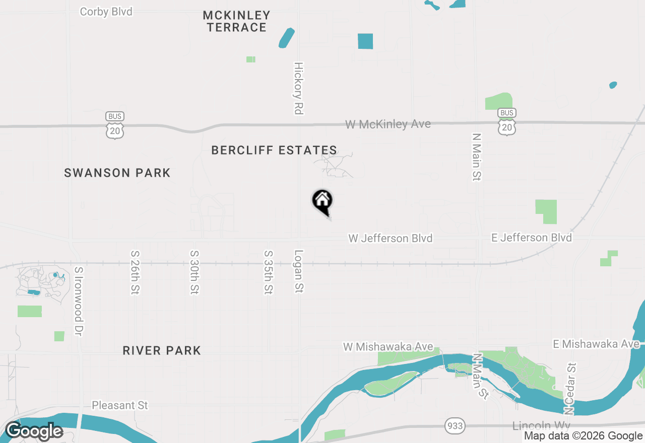 Map of 910 W Borley Avenue, Mishawaka, IN 46545