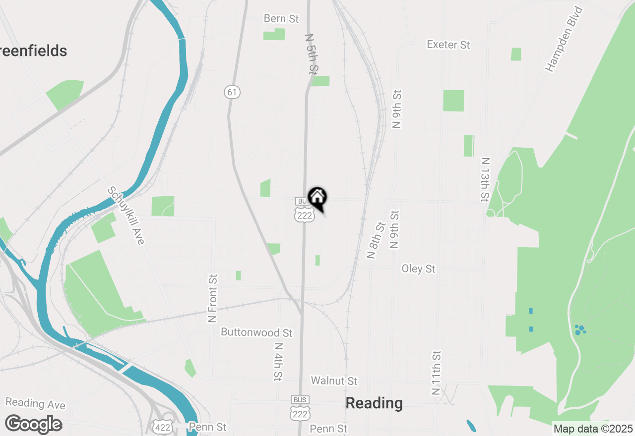 Map of 533 Windsor Street, Reading, PA 19601